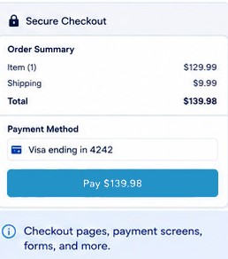 Checkout payment page screenshot